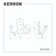 Крючок мебельный Kerron KR 20 AC двухрожковый античная медь