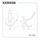 Крючок мебельный Kerron KR 350 BL двухрожковый матовый черный