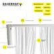 Раздвижной электрокарниз для штор Dauerhaft CM-3 Zigbee WI-Fi с пультом ДУ 310 см открытие вправо мотор справа