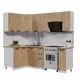 Кухонный гарнитур Дсв мебель Лофт без столешницы 170x211.8x130 см ЛДСП цвет серый/дуб цикорий
