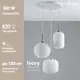 Светильник подвесной светодиодный Moderli Ivory V11033-3p 9 м² нейтральный белый свет цвет серебристый