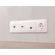 Рамка для розеток и выключателей Ambrella volt Alfa Line AF110204 4 поста цвет жемчуг