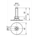 Опора регулируемая винтовая M10x50 до 280 кг Алтервиа A00050.1041050 2 шт.