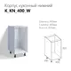 Корпус кухонного шкафа Velardy кухонный шкаф 40x82x48 см ЛДСП цвет белый