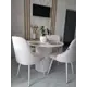 Кухонный стол круглый Hesby Колизей 115x115 см пластик, МДФ цвет белый
