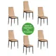 Кухонный стул Tetchair Easy комплект стульев 6 шт 51x96x41 см текстиль цвет песочный