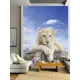 Фотообои флизелиновые Homepick Fotooboi200cm 200x270 см WhiteLeon/4086/