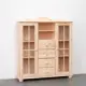 Шкаф-витрина 113x128 см Бритта Dipriz 2 двери 4 ящика дерево цвет прозрачный лак