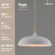 Светильник подвесной MODERLI Hygo 1 лампа 8 м² цвет белый