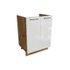 Напольный шкаф 60x81.60x47.40 см фасад белый МДФ каркас дуб вотан ЛДСП Сурская Мебель