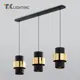Светильник подвесной TK LIGHTING 4378 Calisto 3 лампы 12 м² цвет черный/золотой