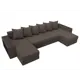 Диван Лига диванов Дубай 352x90x163 см рогожка цвет коричневый