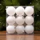 Набор елочных шаров Basic ø6 см пластик белый 18 шт. новогодний