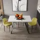 Кухонный стол квадратный Трия Тип 1 110x110 см ДСП цвет белый, черный