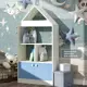 Стеллаж Комплектсистема 4 секции 71x144x30 см ЛДСП цвет белый/голубой