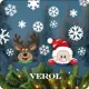 Новогодние наклейки интерьерные Verol Снежинки и следы набор 31 стикеров Н0602
