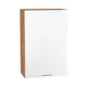 Навесной шкаф Василиса высокий 60x92x31.80 см 1 дверь фасад белый МДФ каркас дуб вотан ЛДСП Kameol