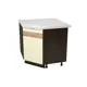 Напольный шкаф угловой Тайга без столешницы левый 89x81.60x89.20 см фасад ванильный МДФ каркас коричневый ЛДСП Kameol