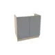 Шкаф под мойку Горный ледник 80x81.60x47.40 см фасад темно-серый МДФ каркас дуб вотан ЛДСП Kameol
