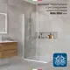 Душевая перегородка Belbagno KRAFT-L-1-80-C-Cr 80x195см хромированный профиль