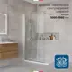 Душевая перегородка Belbagno KRAFT-L-1-100-C-Cr 100x195см хромированный профиль