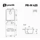 Мойка для кухни Practik PR-M 425-003 42.5x48.5 см глубина чаши 19.5 см искусственный камень цвет светло-серый