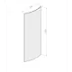 Стекло для душевой ширмы Domani-Spa Simple 1/4 круга прозрачное 90x90 см