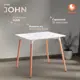 Стол квадрат 80x75 см Tetchair john МДФ цвет белый/натуральное дерево