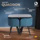 Кухонный стол квадратный Tetchair Quadron 100x100 см Дерево и металл цвет синий, черный