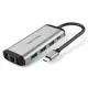 Сетевой адаптер Vention USB-C M/ Gigabit Ethernet RJ45 F/OTG хаб 3xUSB 3.0/PD TGDHB