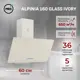 Вытяжка пристенная MBS ALPINIA 160 GLASS IVORY