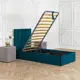 Кровать односпальная Dg-home Вега 96x109x207 см Велюр цвет изумрудный