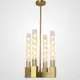 Люстра на штанге Imperiumloft Rh canelle pendant lamp 4 modern brass 84608-22 4 лампы 12 м² цвет латунь