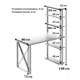 Стол Solarius loft с 5 полками столешница 40 мм 80x145x120 см крестообразные ножки крестообразные ножки сосна цвет ольха