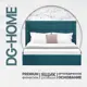 Кровать двуспальная Dg-home Luna 186x121x207 см велюр цвет изумрудный