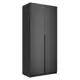 Шкаф распашной Мебельная компания е1 LCK_G_SH_M1_1000_DM 101x220x52.5 см ЛДСП цвет серый диамант