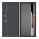 Входная дверь Mastino Loft 205x96см правый цвет бетон серый/черный муар металлик с зеркалом