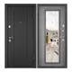 Входная дверь для квартиры Torex Flat-M 210x95см правый цвет гриджио/темно-серый букле графит с зеркалом