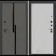 Входная дверь Labirintdoors Карбон 205x96см правый цвет белый софт рельеф/лофт графит с панелью П29