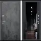 Входная дверь Labirintdoors Лофт 205x88см правый цвет черный кварц/бетон темный с зеркалом ФЛЗ-1