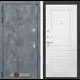 Входная дверь Лабиринт Бетон П03 левый 205x96см цвет бетон темный/белый софт