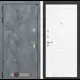 Входная дверь Labirintdoors Бетон П11 левый 205x88см цвет бетон темный/белый софт