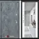 Входная дверь Labirintdoors Бетон зеркало ФЛЗ-1 левый 205x96см цвет бетон темный/белый софт