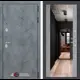 Входная дверь Labirintdoors Бетон зеркало ФЛЗ-1 правый 205x96см цвет бетон темный/бетон светлый