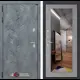 Входная дверь Labirintdoors Бетон зеркало П18 правый 205x88см цвет бетон темный/бетон светлый