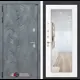 Входная дверь Labirintdoors Бетон зеркало П18 правый 205x96см цвет бетон темный/белое дерево