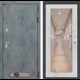 Входная дверь Labirintdoors Бетон зеркало П18 правый 205x88см цвет бетон темный/сандал белый