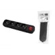 Колодка для удлинителя TDM Electric SQ1806-0430 4 розетки с заземлением 4000 Вт цвет черный