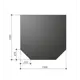 Притопочный лист Везувий Призматик Aston стеклянный 1200x1200x2мм черный
