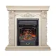 Каминокомплект Realflame Patricia STD/EUG WT с очагом Majestic Lux BL 1600Вт белый дуб с золотой патиной